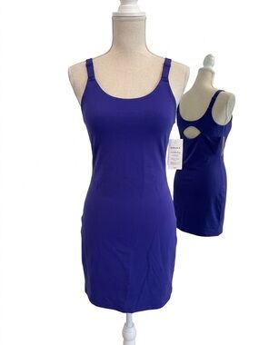 Spanks Women’s Sleeveless Purple Shift Dress with built in shorts